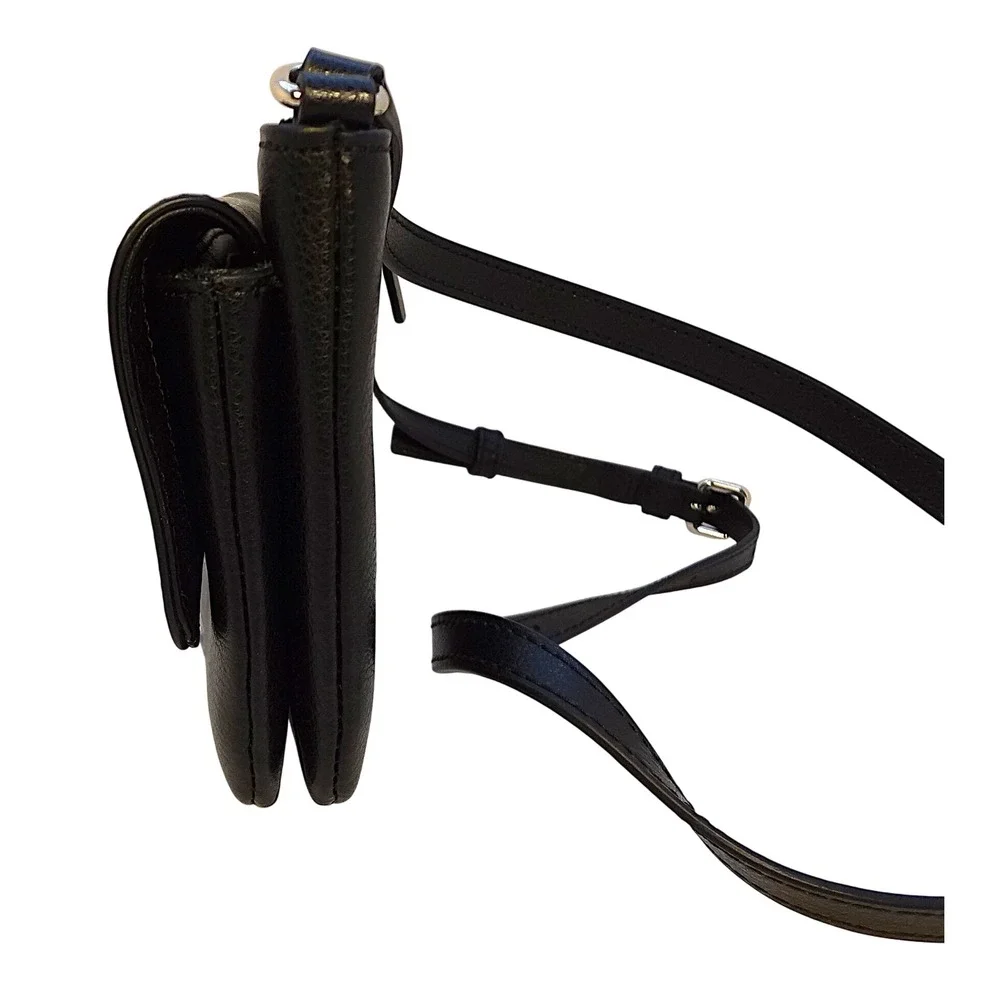 Kate Spade New York Greene Street Karlee Black‎ Leather Crossbody Bag Small Flap